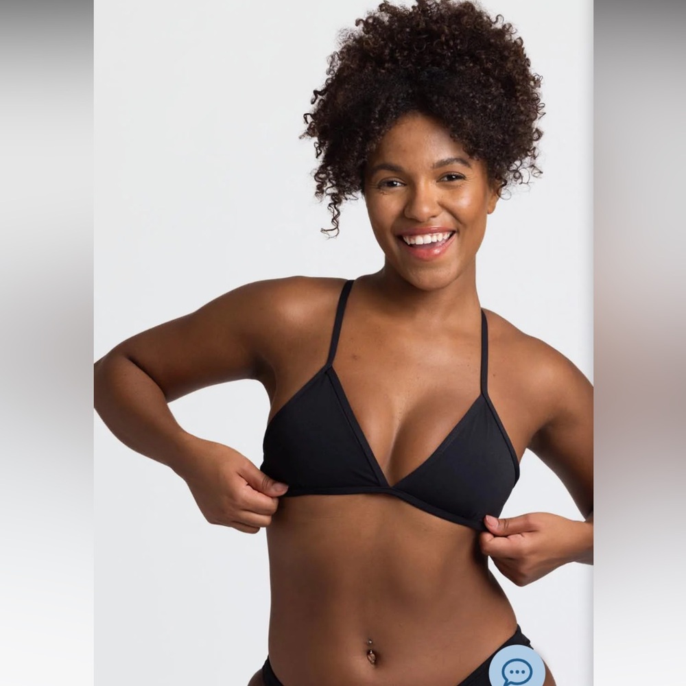 Jolyn Black Triangle Bikini Top